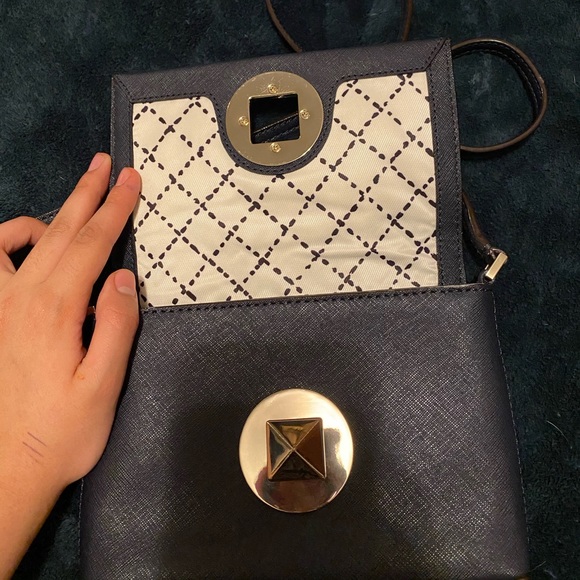 Kate Spade Navy Mini Leather Crossbody Purse - Picture 3 of 8